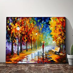Framed Tree Painting On Canvas Wall Art for Home Decor