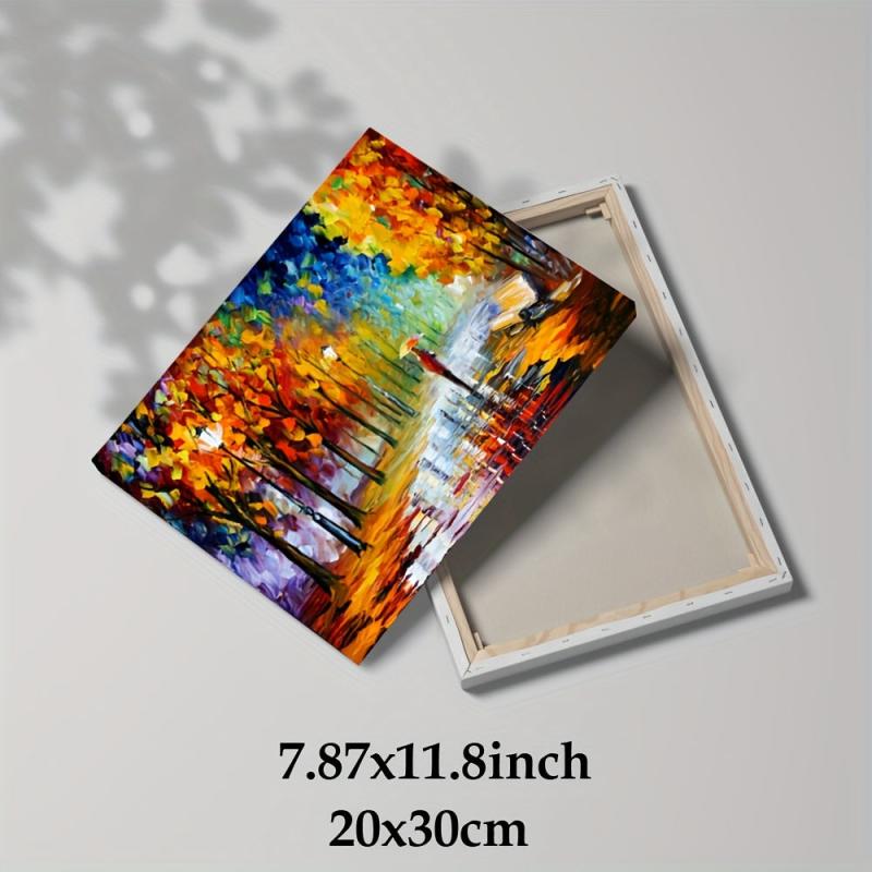 Framed Tree Painting On Canvas Wall Art for Home Decor