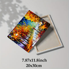Framed Tree Painting On Canvas Wall Art for Home Decor