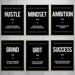 6pcs Motivational Quotes Posters Wall Art Office Classroom Decor