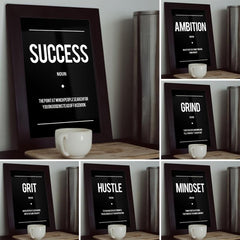 6pcs Motivational Quotes Posters Wall Art Office Classroom Decor