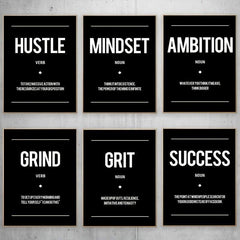 6pcs Motivational Quotes Posters Wall Art Office Classroom Decor