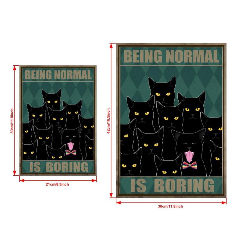 Retro Cat Canvas Print - Home Decor - Unframed Poster