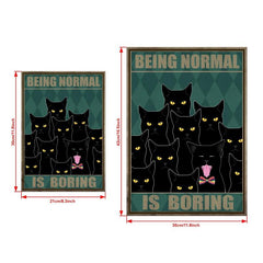 Retro Cat Canvas Print - Home Decor - Unframed Poster