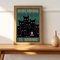 Retro Cat Canvas Print - Home Decor - Unframed Poster