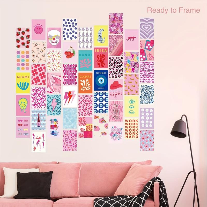 50pcs Wall Collage Kit 10x16 Preppy Room Decor for Teens