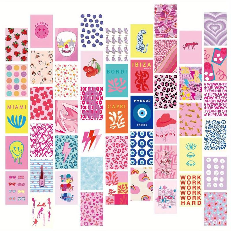 50pcs Wall Collage Kit 10x16 Preppy Room Decor for Teens