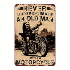 Motorcycle Racing Cat Poster Tin Sign Iron