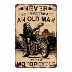 Motorcycle Racing Cat Poster Tin Sign Iron