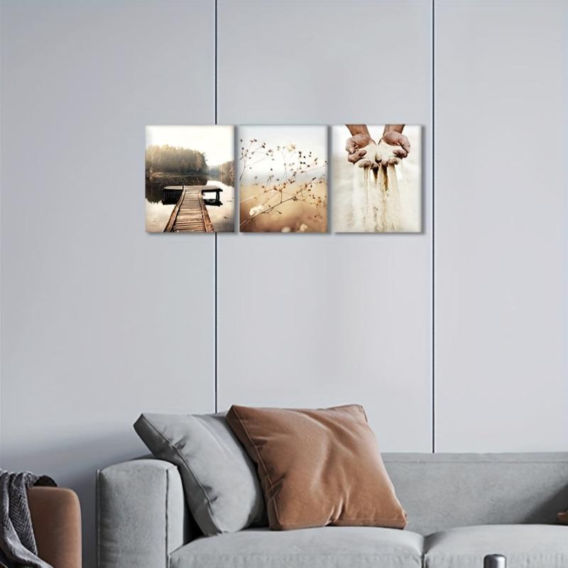 3pcs Canvas Poster Modern Art Nature Mural Landscape Painting