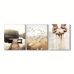 3pcs Canvas Poster Modern Art Nature Mural Landscape Painting