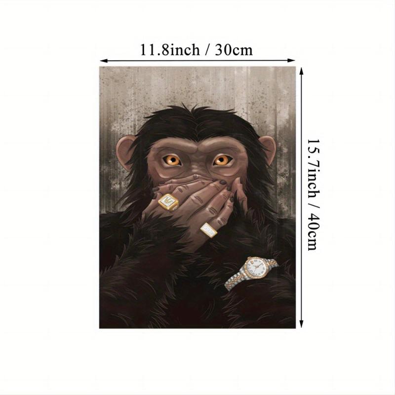 Monkey Wall Painting Canvas Print for Home Decor
