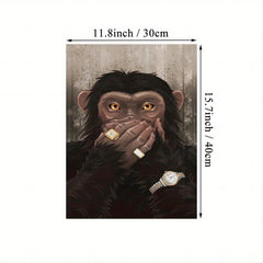 Monkey Wall Painting Canvas Print for Home Decor