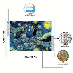 Starry Sky 5D Diamond Painting Kit DIY Full Drill Craft Home Wall Decor