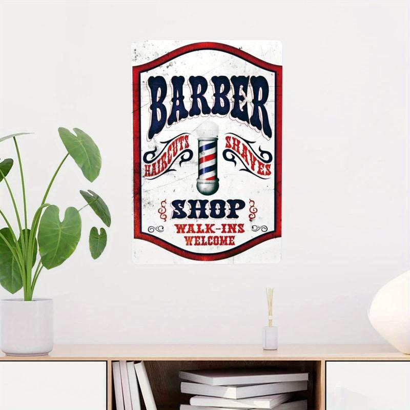 Vintage Tin Signs Barber Shop Retro Metal Signs 20x30cm