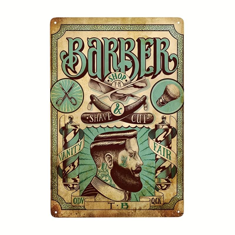 Vintage Tin Signs Barber Shop Retro Metal Signs 20x30cm