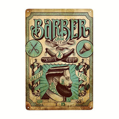 Vintage Tin Signs Barber Shop Retro Metal Signs 20x30cm