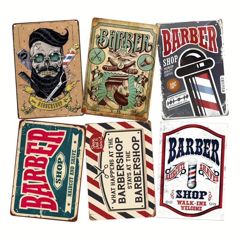 Vintage Tin Signs Barber Shop Retro Metal Signs 20x30cm