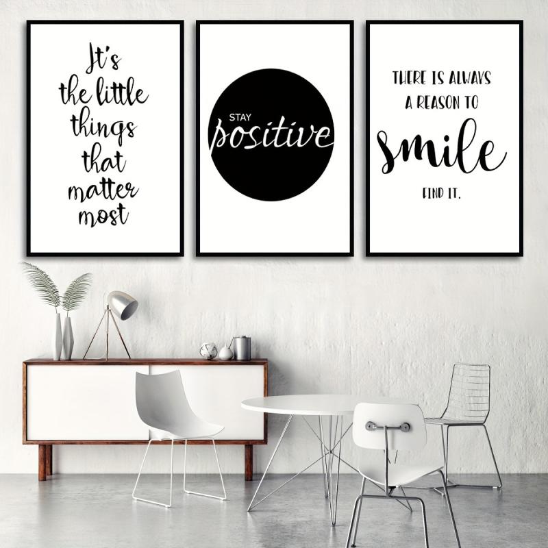 3pcs Canvas Poster Modern Art Motivational Life Waterproof Canvas Art Posters