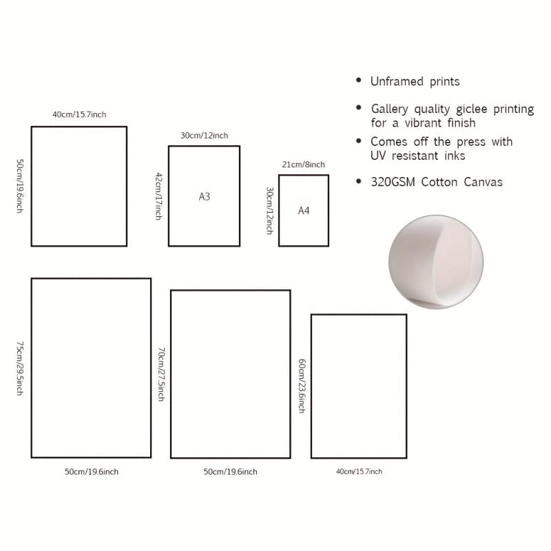 3pcs Canvas Poster Modern Art Motivational Life Waterproof Canvas Art Posters