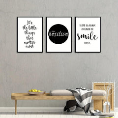 3pcs Canvas Poster Modern Art Motivational Life Waterproof Canvas Art Posters