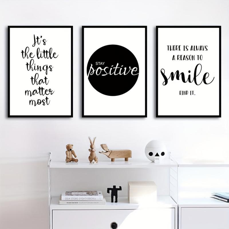 3pcs Canvas Poster Modern Art Motivational Life Waterproof Canvas Art Posters