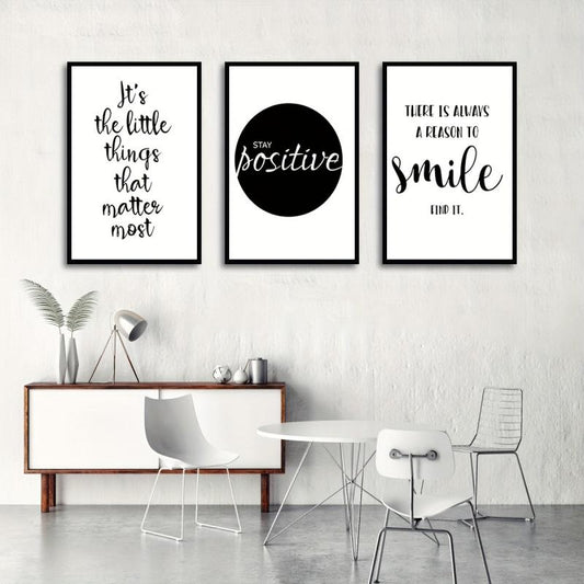 3pcs Canvas Poster Modern Art Motivational Life Waterproof Canvas Art Posters