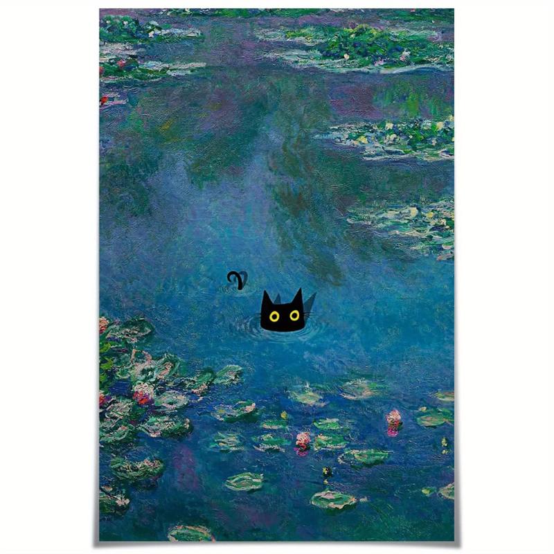Vintage Monet Canvas Wall Art - Monet's Water Lilies Poster