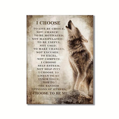Inspirational Wolf Canvas Wall Art Christian Wolf Men Gift Picture Wall Decor