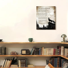 Inspirational Wolf Canvas Wall Art Christian Wolf Men Gift Picture Wall Decor