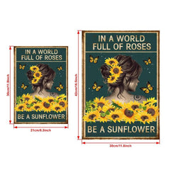 Sunflower Girl Canvas Poster Wall Art Home Decor Office Bedroom Living Room