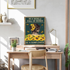Sunflower Girl Canvas Poster Wall Art Home Decor Office Bedroom Living Room