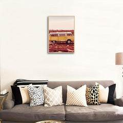 Yellow Bus Canvas Wall Art