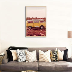 Yellow Bus Canvas Wall Art