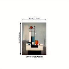 Canvas Poster Tea Set Painting Abstract Modern Art