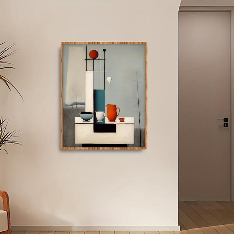 Canvas Poster Tea Set Painting Abstract Modern Art