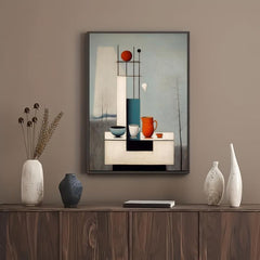 Canvas Poster Tea Set Painting Abstract Modern Art
