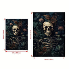 Halloween Skeleton Vintage Poster Art Print Dark Academia Haunting Ghosts