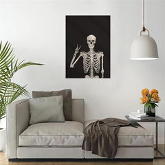 Canvas Painting Hallowmas Skull Print Wall Art Bedroom Living Room Bar Decor