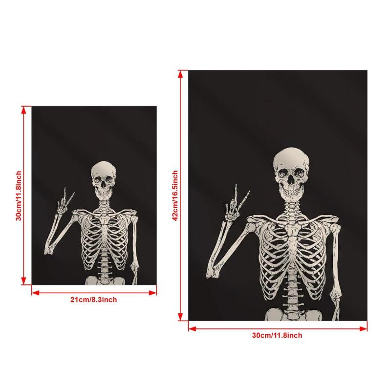 Canvas Painting Hallowmas Skull Print Wall Art Bedroom Living Room Bar Decor