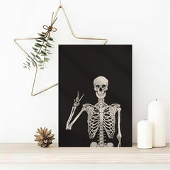 Canvas Painting Hallowmas Skull Print Wall Art Bedroom Living Room Bar Decor