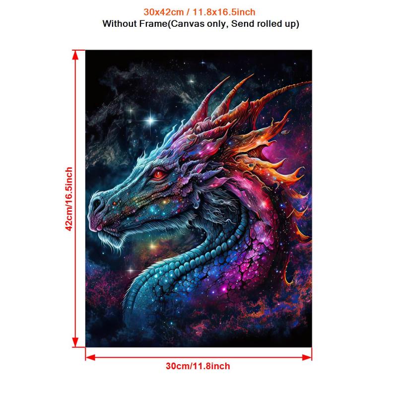 Background Modern Grames Animal Dragon Pictures Printed Poster Soft
