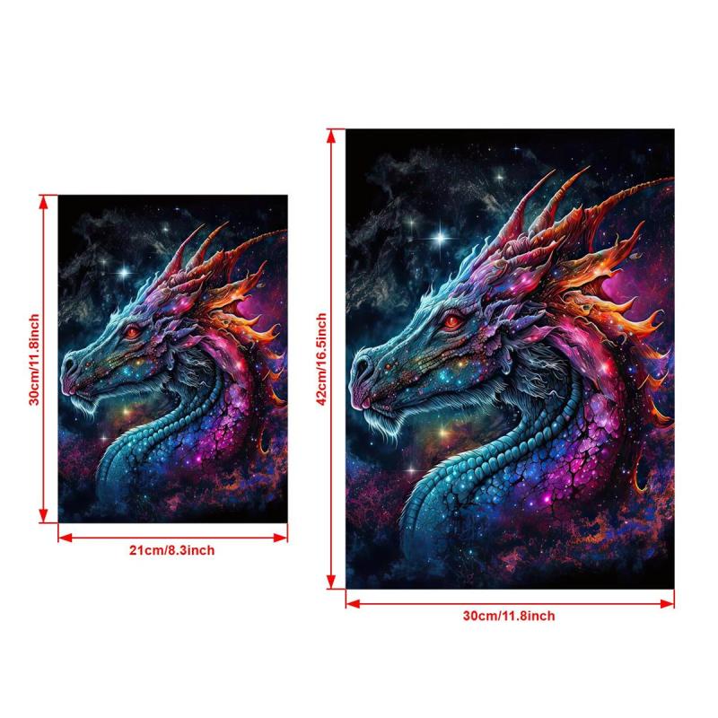 Background Modern Grames Animal Dragon Pictures Printed Poster Soft