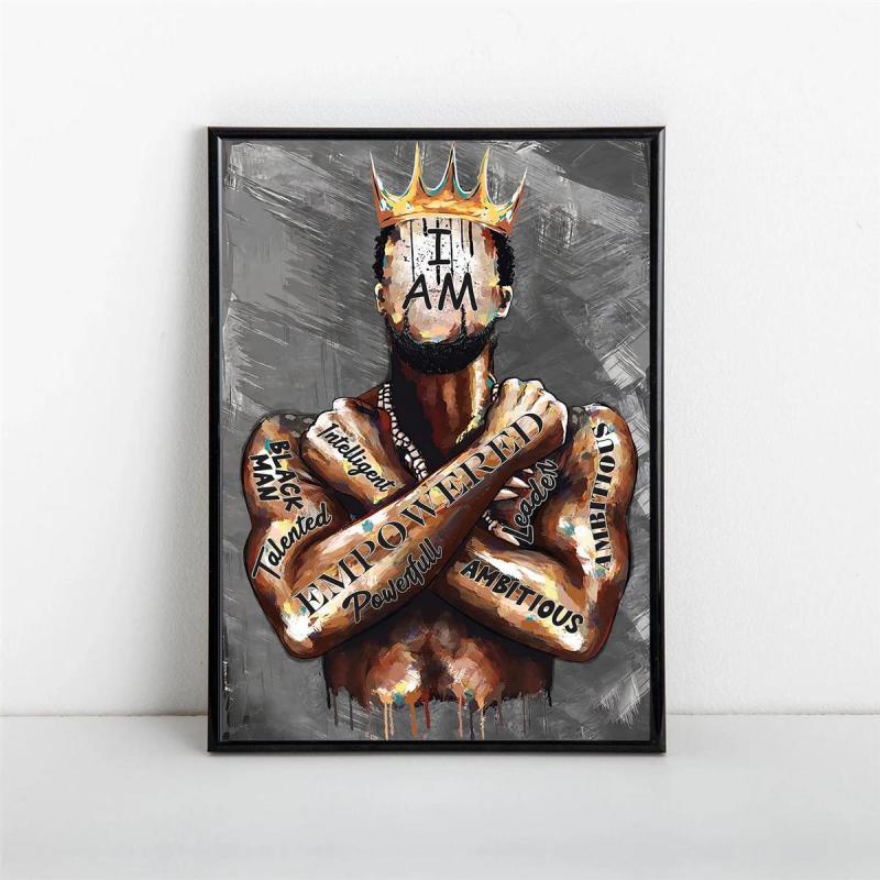 Vintage Canvas King Tattoo Painting Wall Art