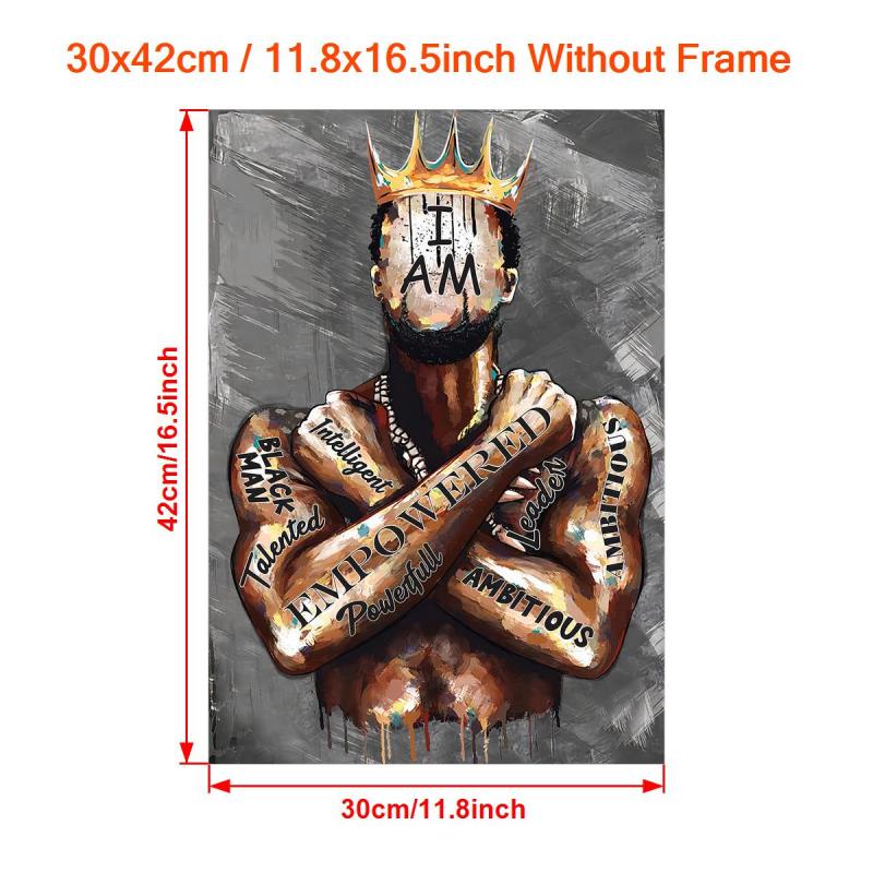 Vintage Canvas King Tattoo Painting Wall Art