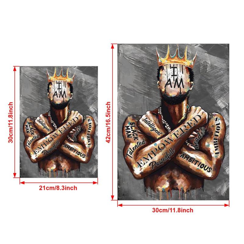 Vintage Canvas King Tattoo Painting Wall Art