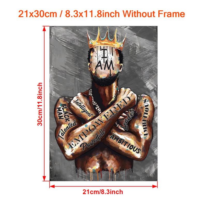 Vintage Canvas King Tattoo Painting Wall Art