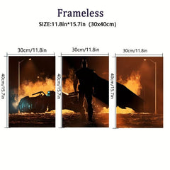 3pcs Superhero Movie Poster Modern Art Wall Decor Ideal Gift