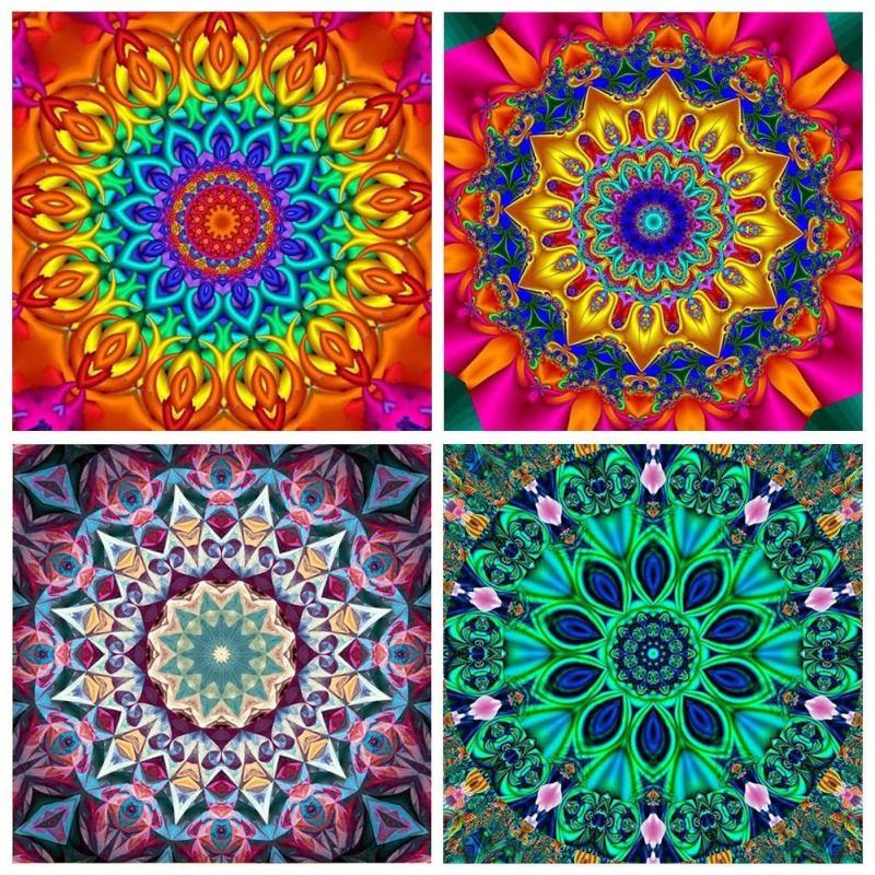 Retro Flowers 5D Diamond Painting Kit Full Round Drill Art DIY
