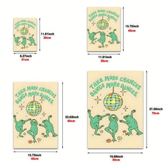 Funny Frog & Mushrooms Wall Art Print Canvas Painting